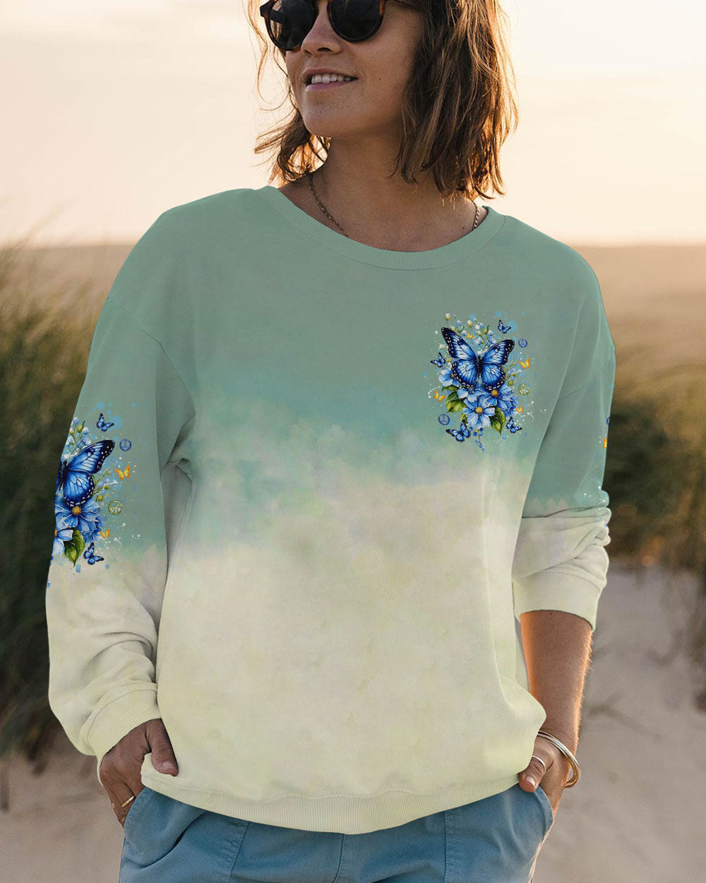 JUST BREATHE BUTTERFLY ALL OVER PRINT - YHDU0402253
