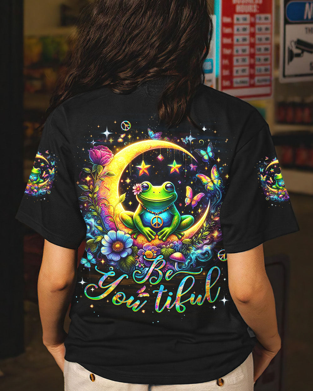 BE YOU TIFUL FROG ALL OVER PRINT - YHDU0404242