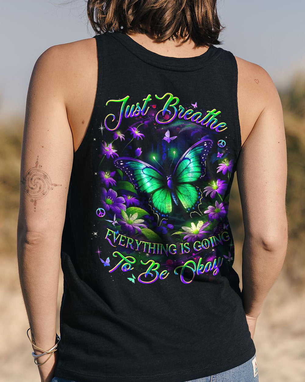 JUST BREATHE BUTTERFLY ALL OVER PRINT - YHDU0404251