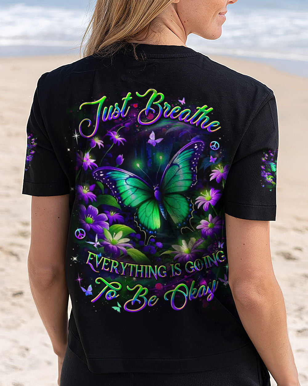 JUST BREATHE BUTTERFLY ALL OVER PRINT - YHDU0404251
