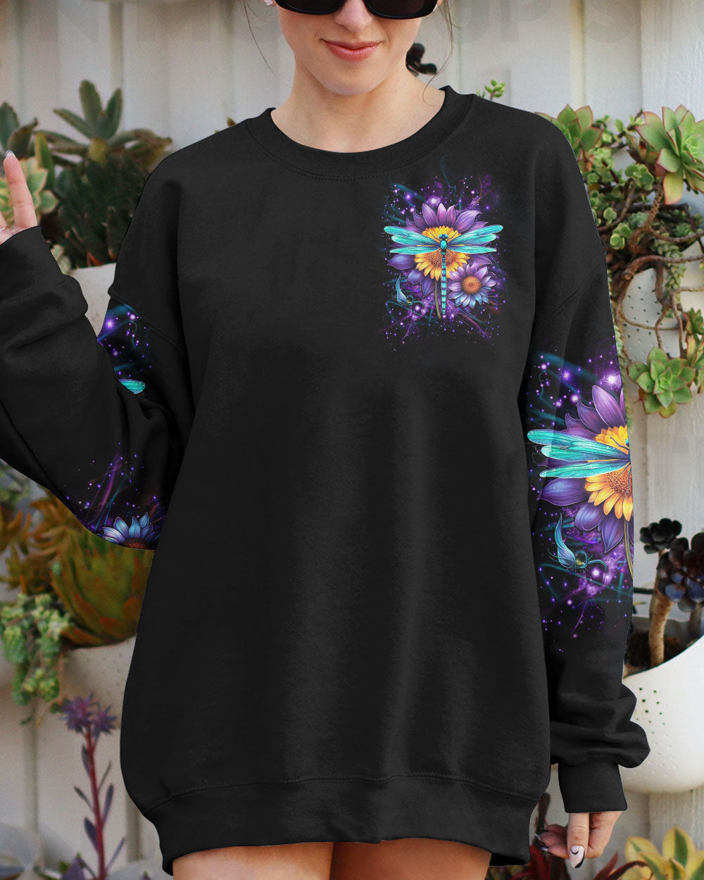 SHE IS LIFE ITSELF WILD AND FREE DRAGONFLY ALL OVER PRINT - YHDU0410233