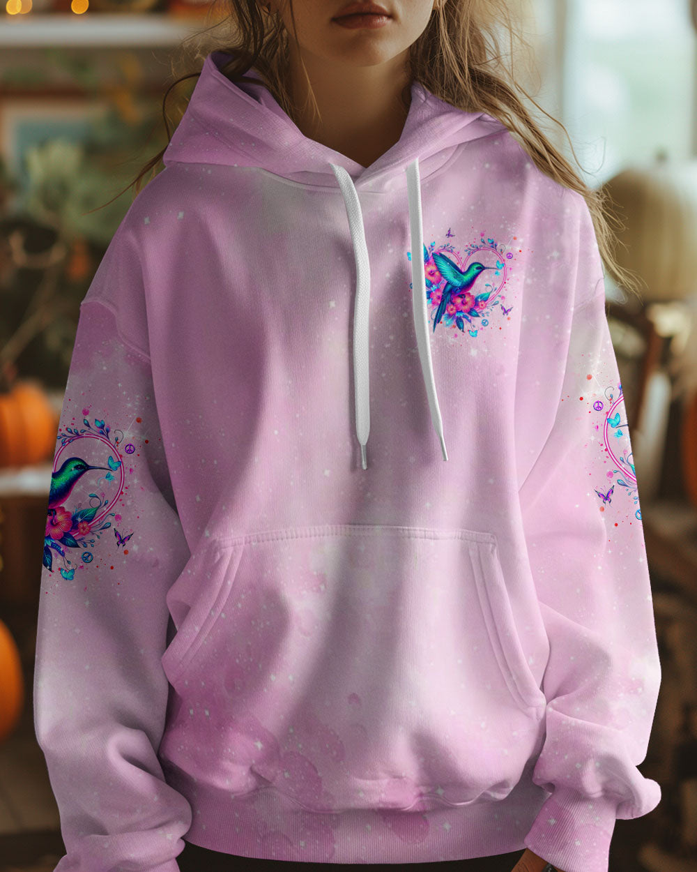 JUST BREATHE HUMMINGBIRD ALL OVER PRINT - YHDU0410244