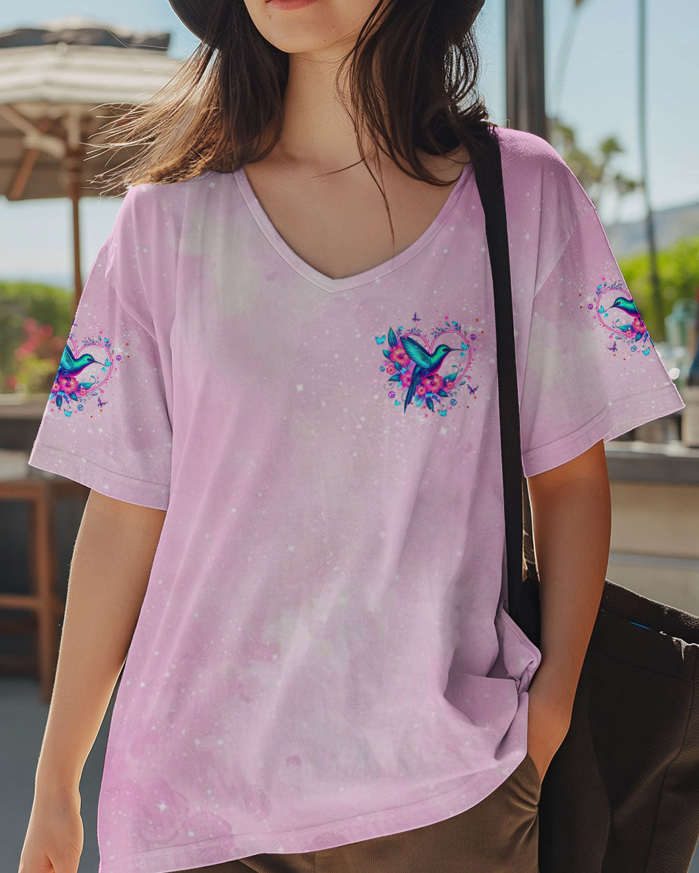 JUST BREATHE HUMMINGBIRD ALL OVER PRINT - YHDU0410244