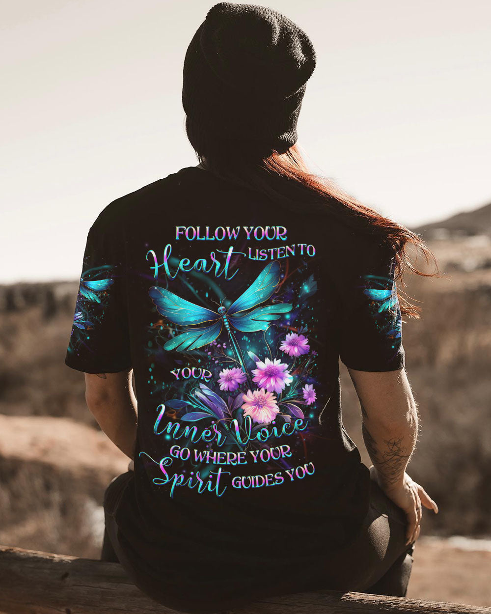 GO WHERE YOUR SPIRIT GUIDES YOU DRAGONFLY ALL OVER PRINT - YHDU0510232