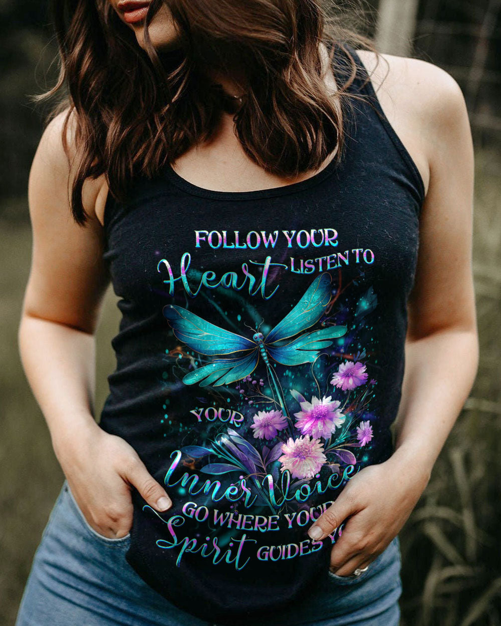 GO WHERE YOUR SPIRIT GUIDES YOU DRAGONFLY ALL OVER PRINT - YHDU0510232
