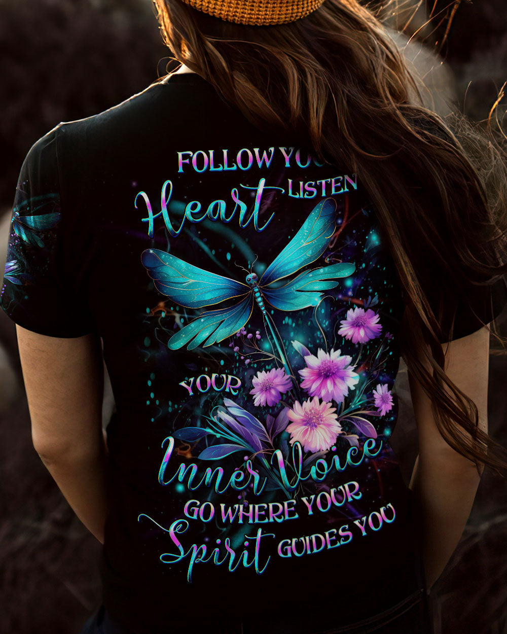 GO WHERE YOUR SPIRIT GUIDES YOU DRAGONFLY ALL OVER PRINT - YHDU0510232