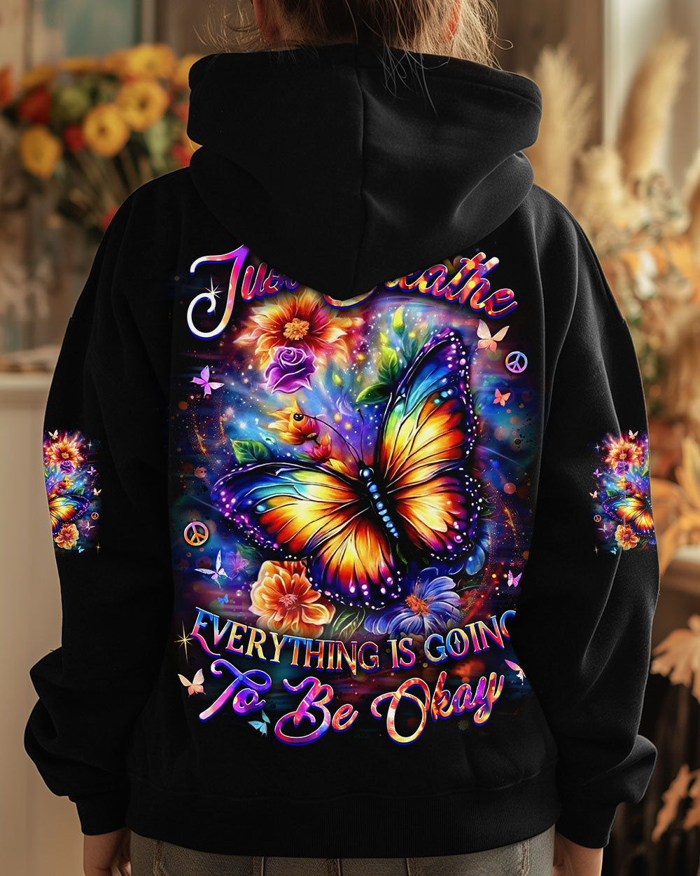 JUST BREATHE BUTTERFLY ALL OVER PRINT - YHDU0603253