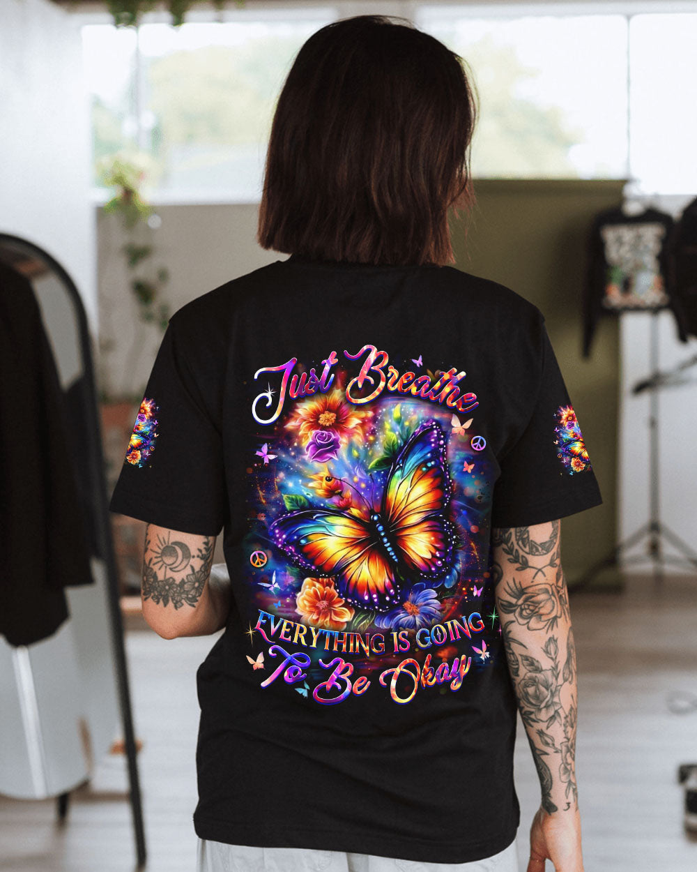 JUST BREATHE BUTTERFLY ALL OVER PRINT - YHDU0603253