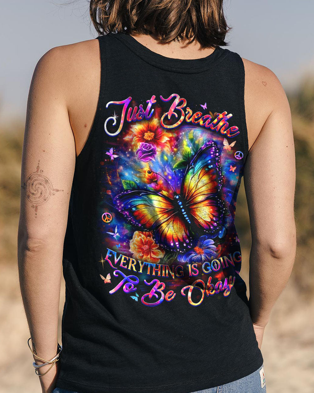 JUST BREATHE BUTTERFLY ALL OVER PRINT - YHDU0603253