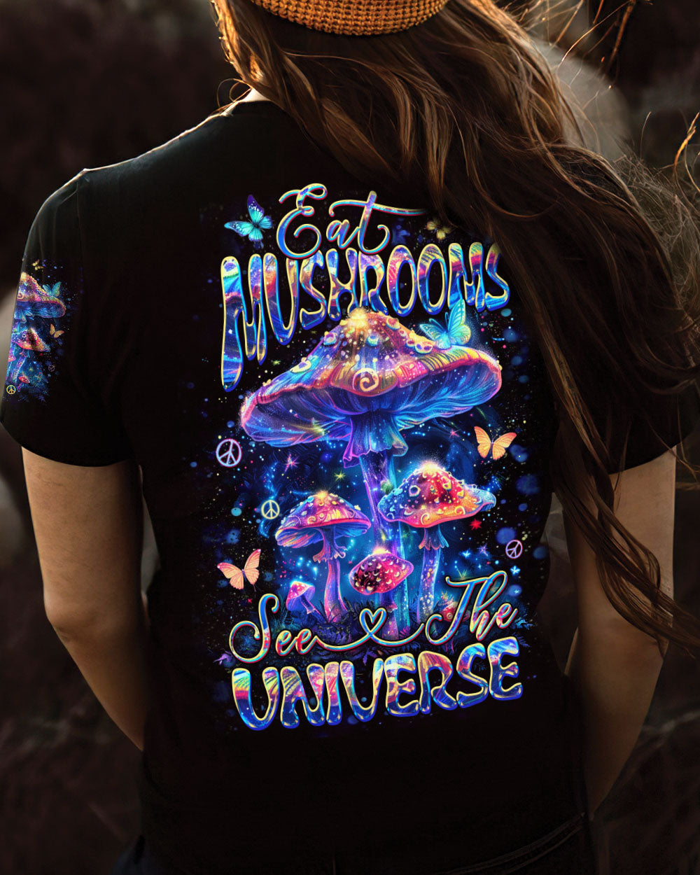 EAT MUSHROOMS SEE THE UNIVERSE ALL OVER PRINT - YHDU0703241
