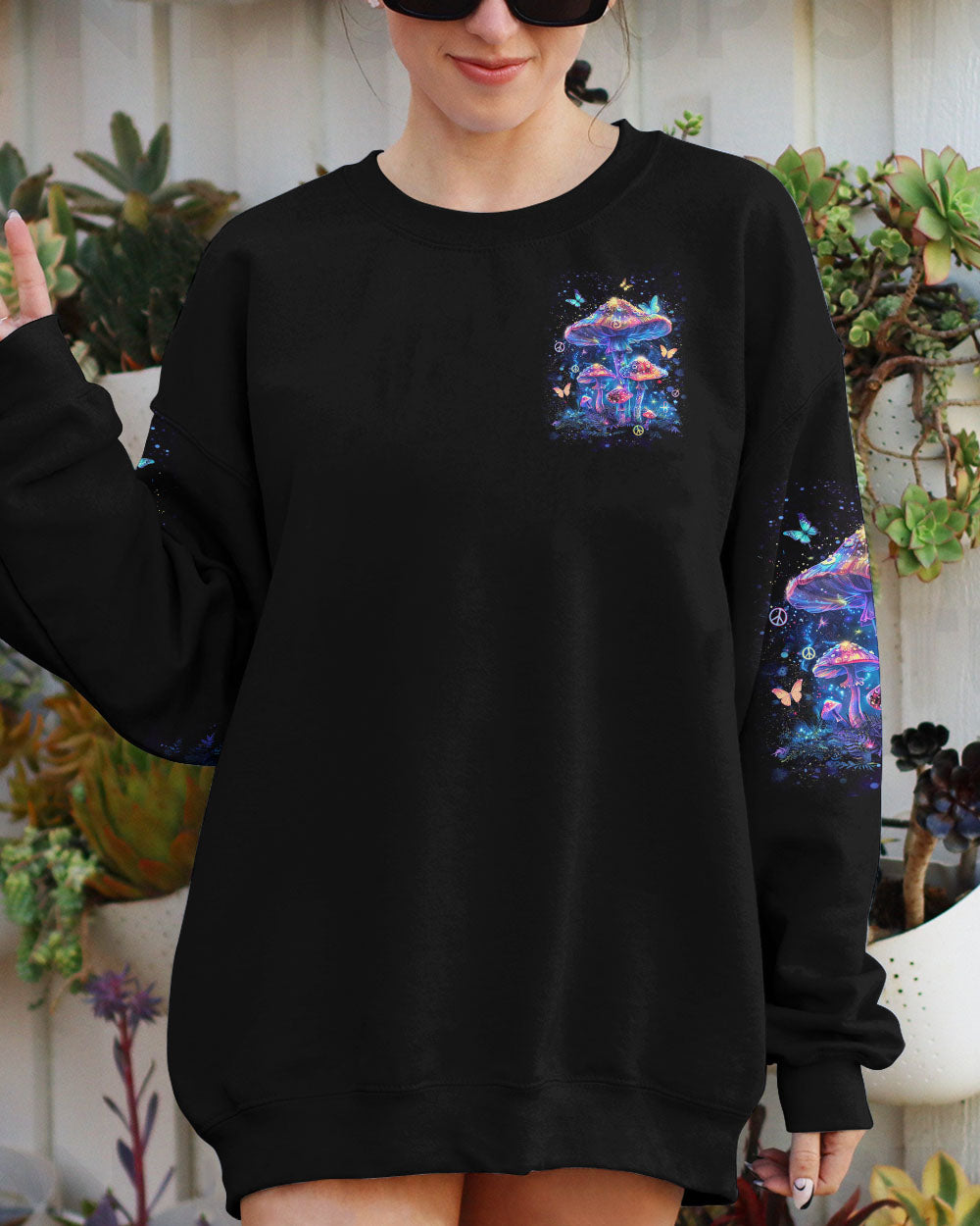 EAT MUSHROOMS SEE THE UNIVERSE ALL OVER PRINT - YHDU0703241