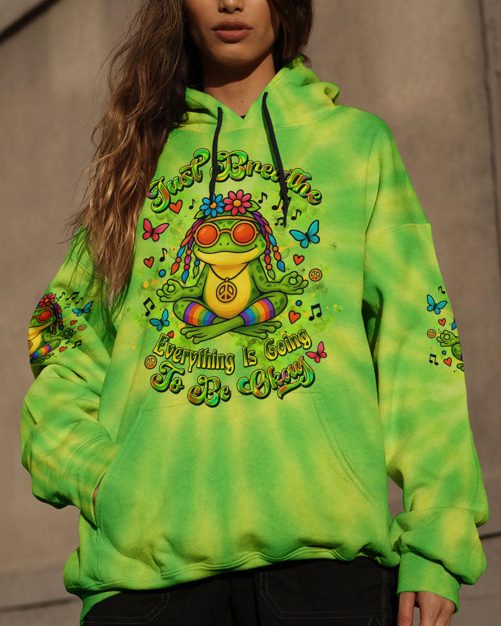 JUST BREATHE FROG ALL OVER PRINT - YHDU0705251