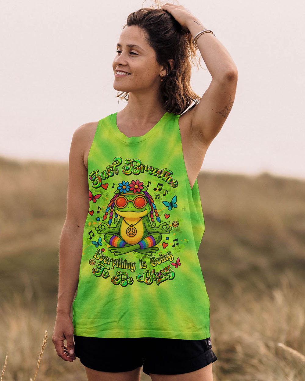 JUST BREATHE FROG ALL OVER PRINT - YHDU0705251
