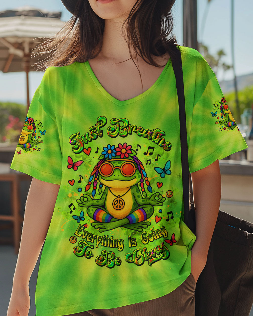 JUST BREATHE FROG ALL OVER PRINT - YHDU0705251