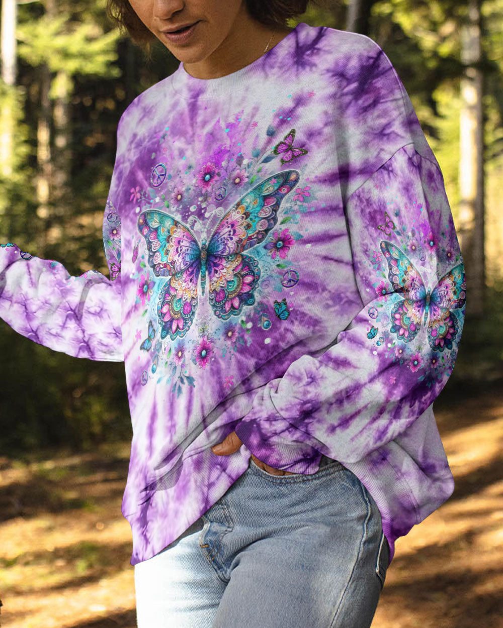 WHISPER WORDS OF WISDOM BUTTERFLY ALL OVER PRINT - YHDU0712231