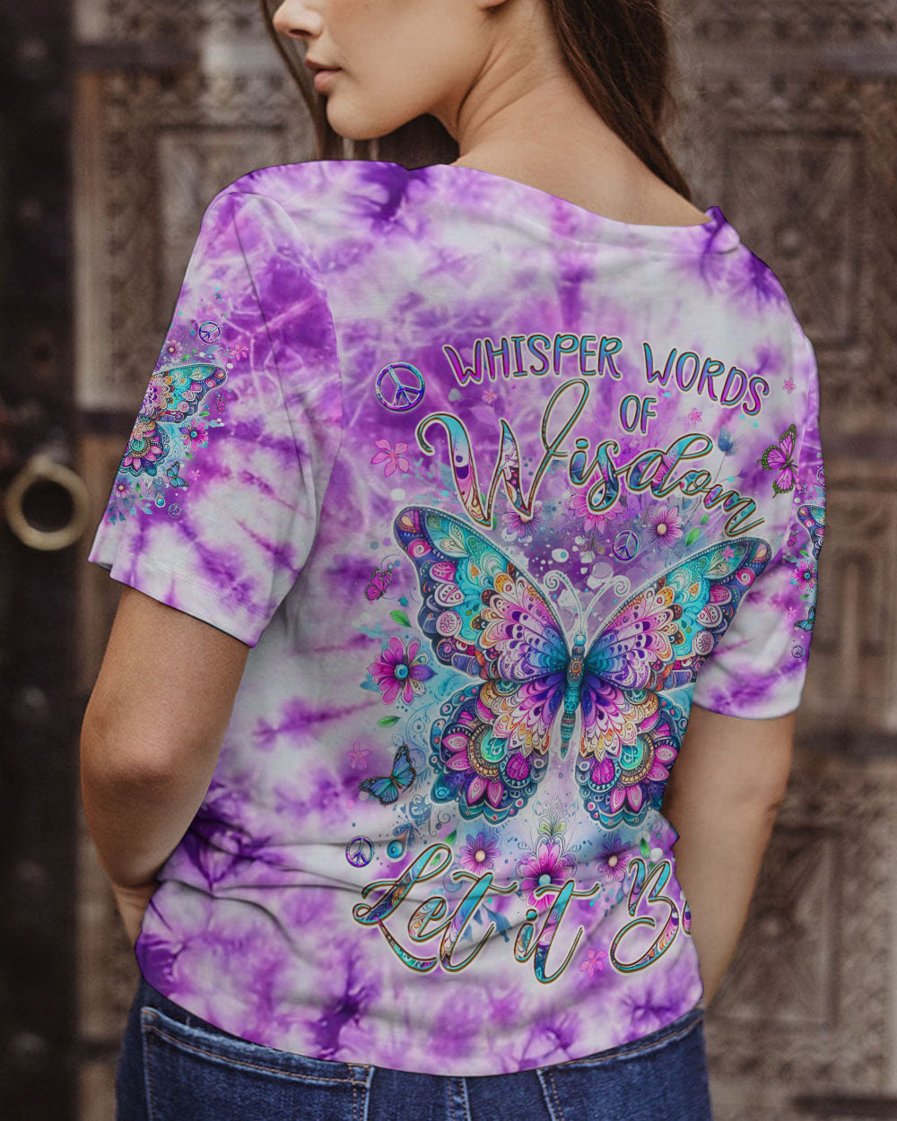WHISPER WORDS OF WISDOM BUTTERFLY ALL OVER PRINT - YHDU0712231
