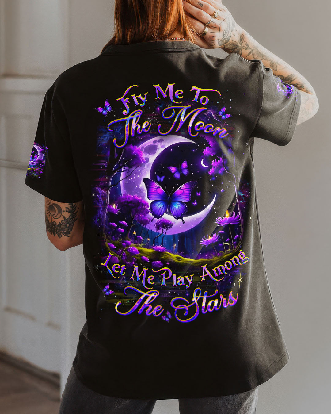 FLY ME TO THE MOON BUTTERFLY ALL OVER PRINT - YHDU0804251