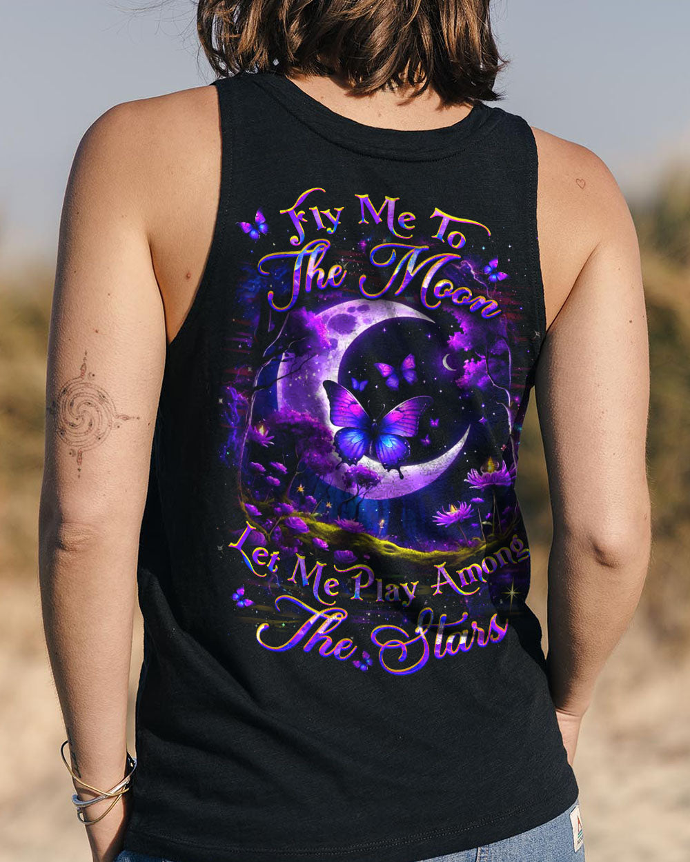 FLY ME TO THE MOON BUTTERFLY ALL OVER PRINT - YHDU0804251