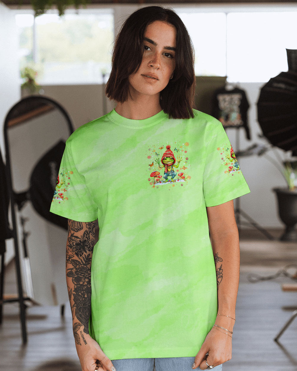 IT'S THE MOST WONDERFUL TIME CHRISTMAS FROG ALL OVER PRINT - YHDU0910242
