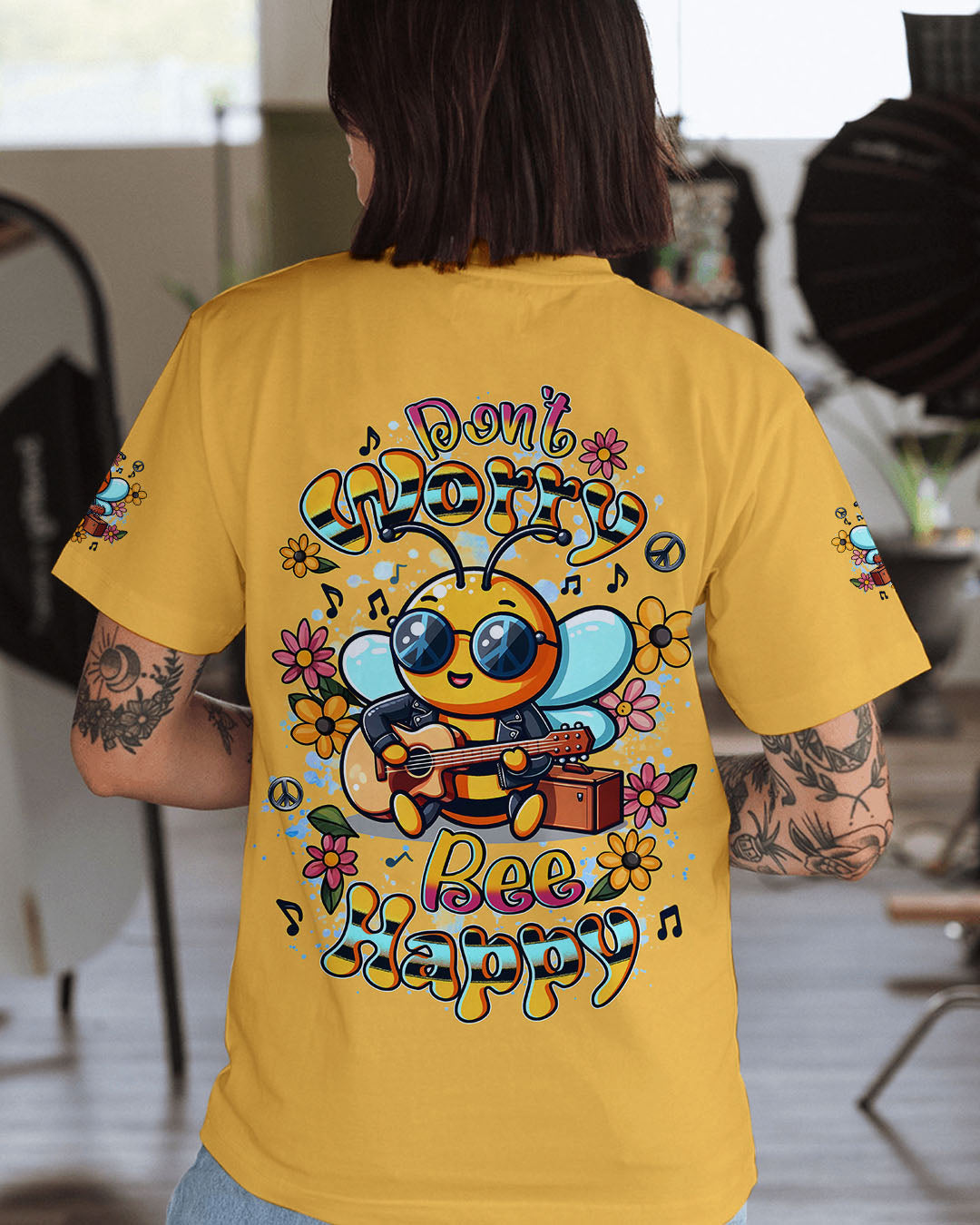DON'T WORRY BEE HAPPY ALL OVER PRINT - YHDU1007253