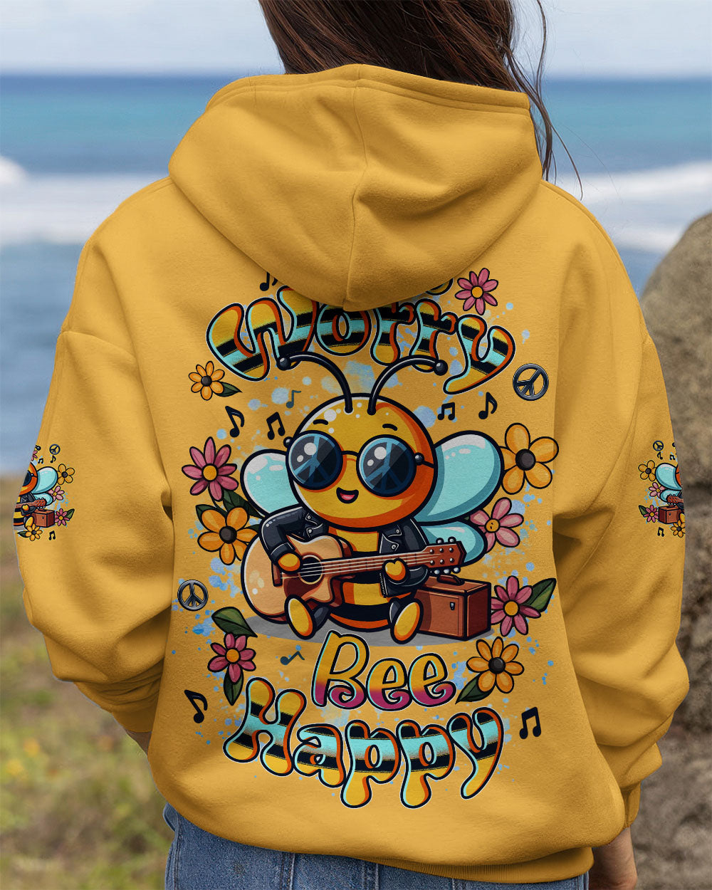 DON'T WORRY BEE HAPPY ALL OVER PRINT - YHDU1007253