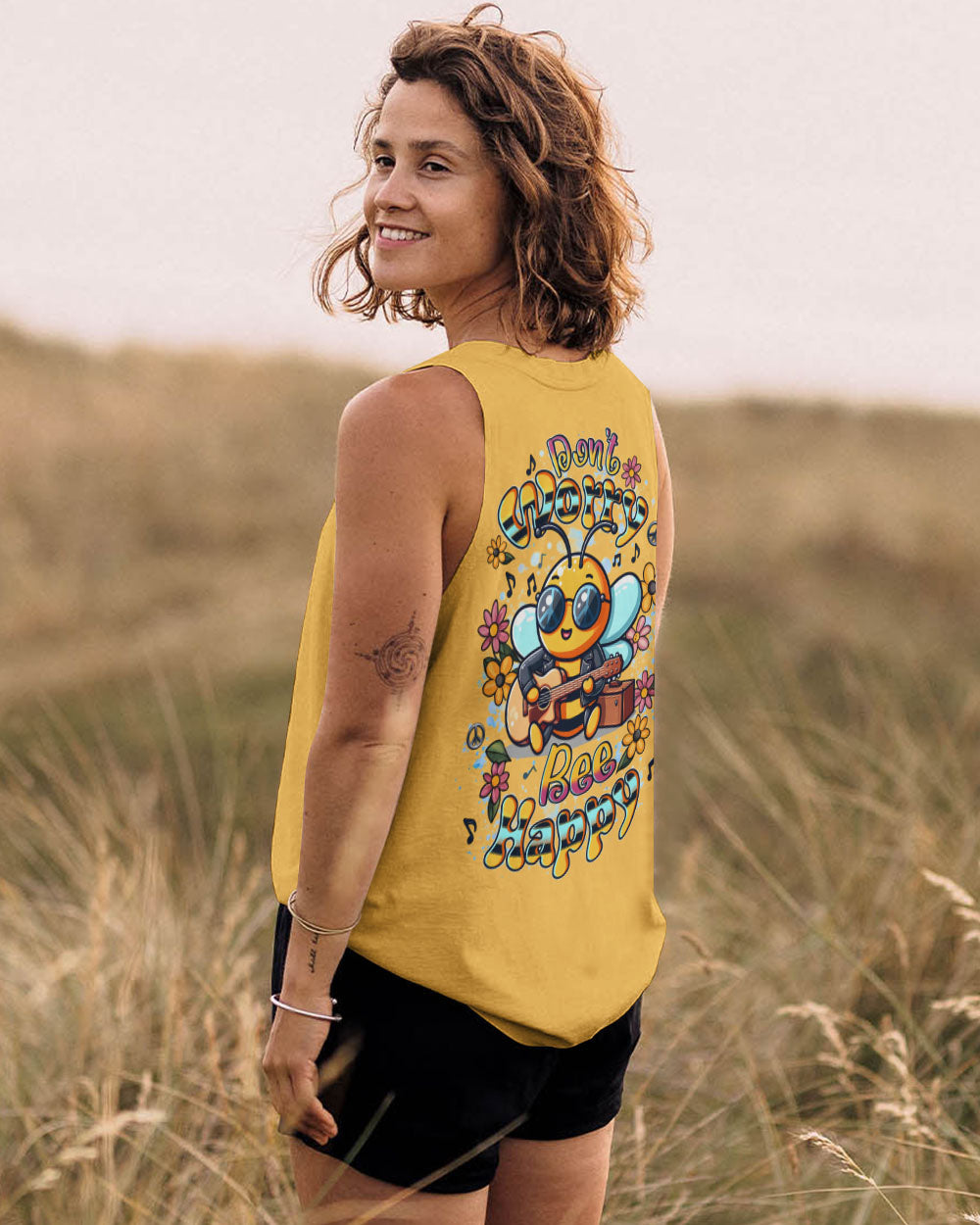 DON'T WORRY BEE HAPPY ALL OVER PRINT - YHDU1007253