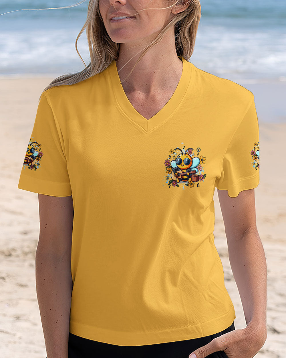 DON'T WORRY BEE HAPPY ALL OVER PRINT - YHDU1007253