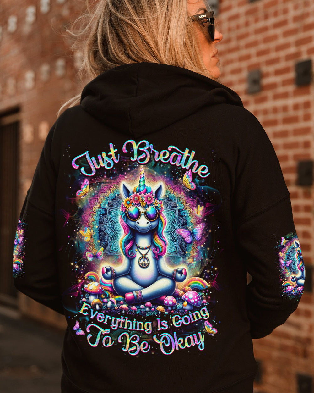 JUST BREATHE UNICORN ALL OVER PRINT - YHDU1107243