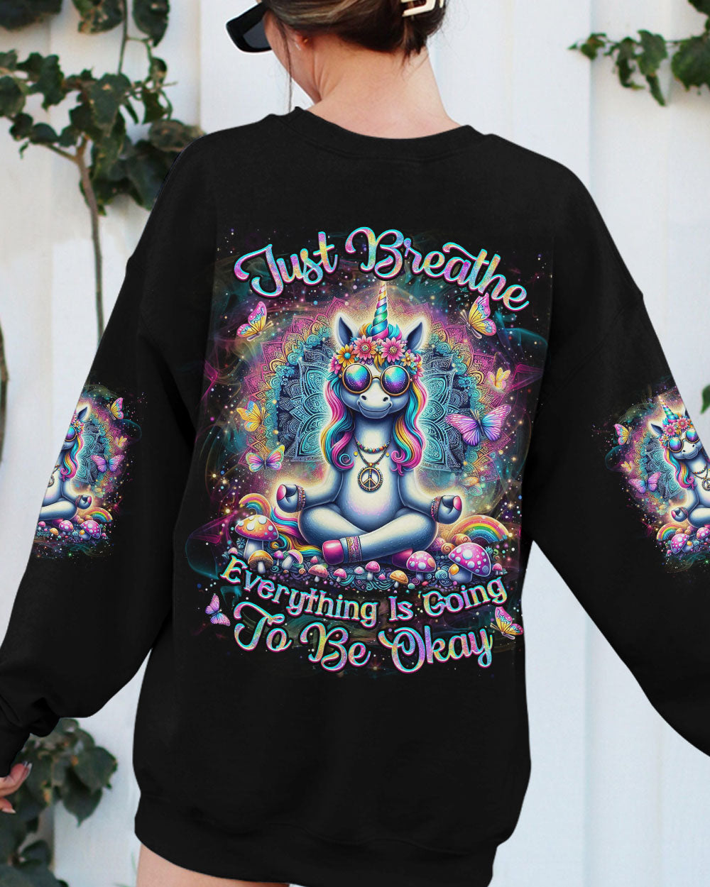JUST BREATHE UNICORN ALL OVER PRINT - YHDU1107243