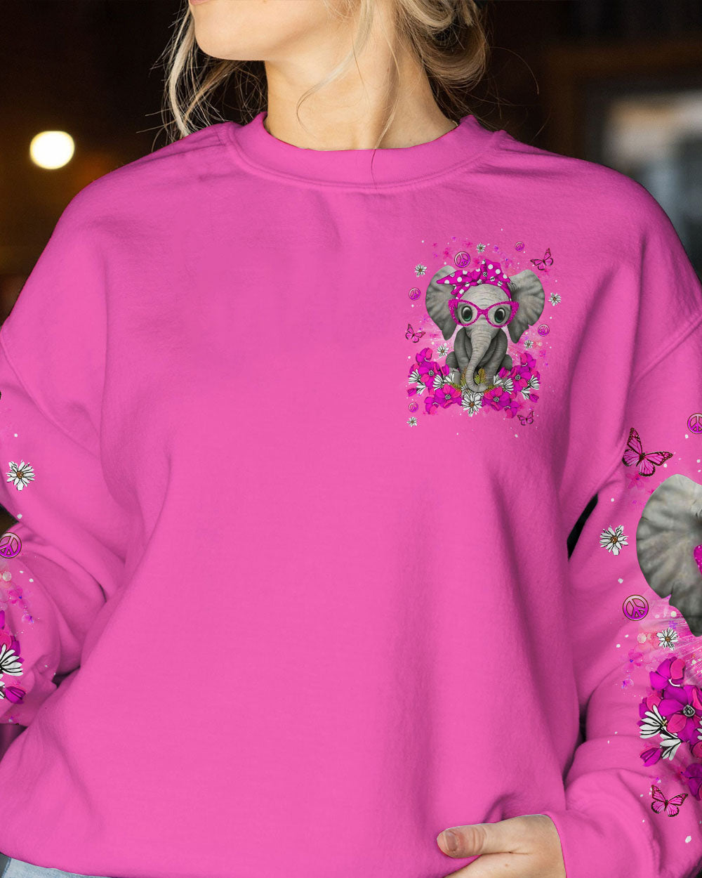 BE YOU THE WORLD WILL ADJUST ELEPHANT ALL OVER PRINT - YHDU1109238