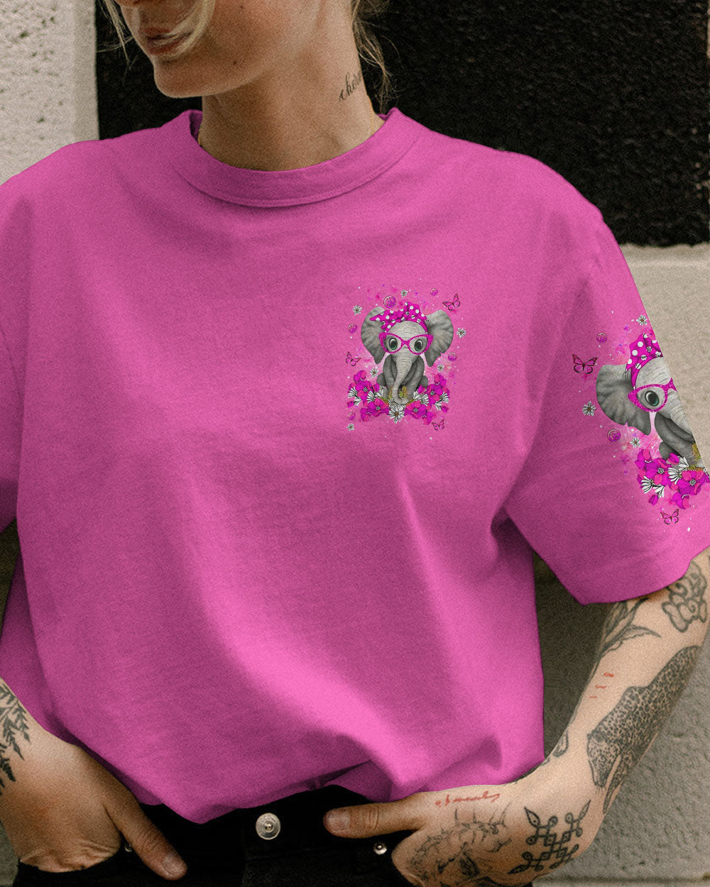 BE YOU THE WORLD WILL ADJUST ELEPHANT ALL OVER PRINT - YHDU1109238