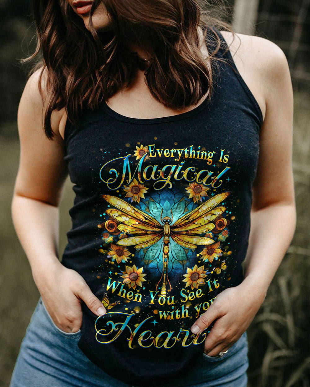 EVERYTHING IS MAGICAL WHEN YOU SEE IT DRAGONFLY ALL OVER PRINT - YHDU1110232