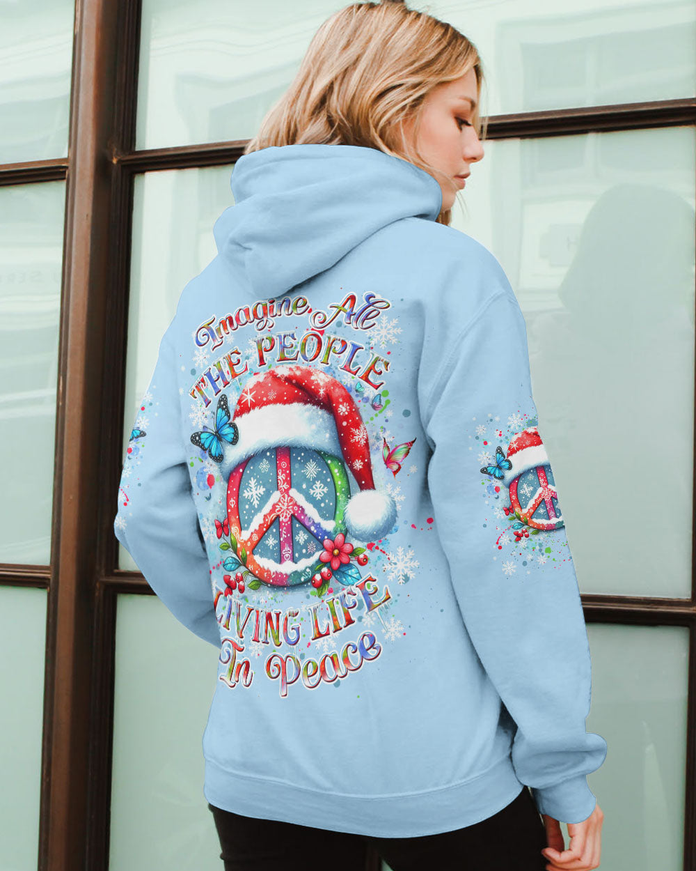 IMAGINE ALL THE PEOPLE LIVING LIFE IN PEACE CHRISTMAS ALL OVER PRINT - YHDU1110244
