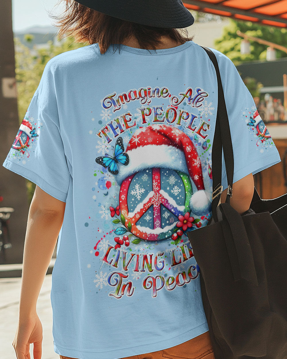 IMAGINE ALL THE PEOPLE LIVING LIFE IN PEACE CHRISTMAS ALL OVER PRINT - YHDU1110244