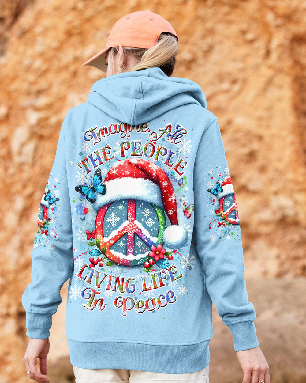 IMAGINE ALL THE PEOPLE LIVING LIFE IN PEACE CHRISTMAS ALL OVER PRINT - YHDU1110244