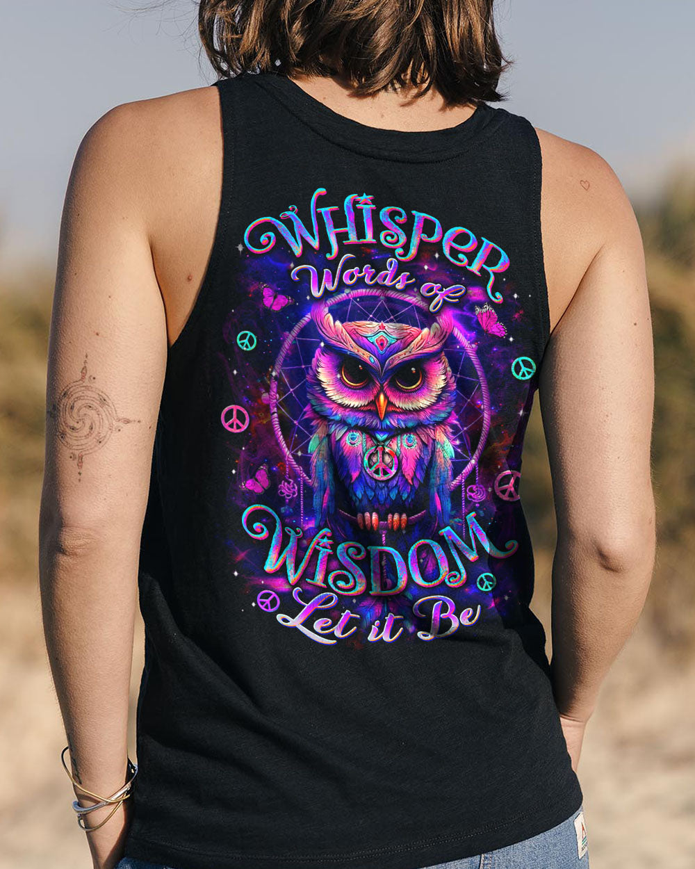WHISPER WORDS OF WISDOM LET IT BE OWL ALL OVER PRINT - YHDU1112243