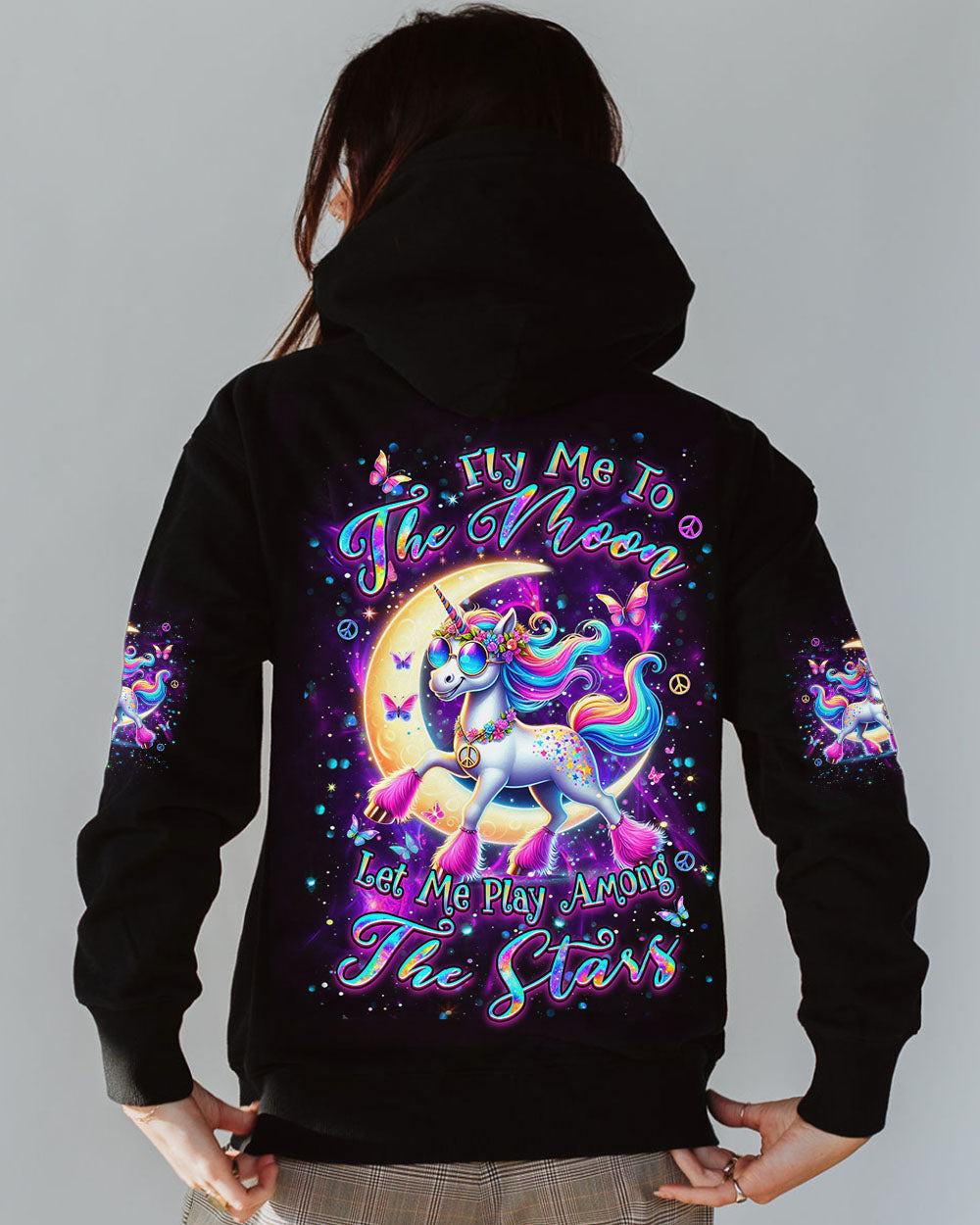 FLY ME TO THE MOON UNICORN ALL OVER PRINT - YHDU1207241