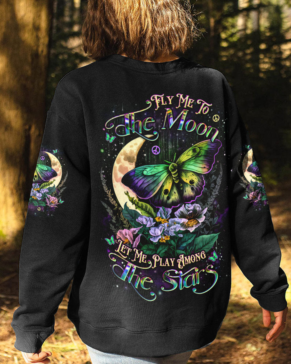 FLY ME TO THE MOON BUTTERFLY ALL OVER PRINT - YHDU1309241