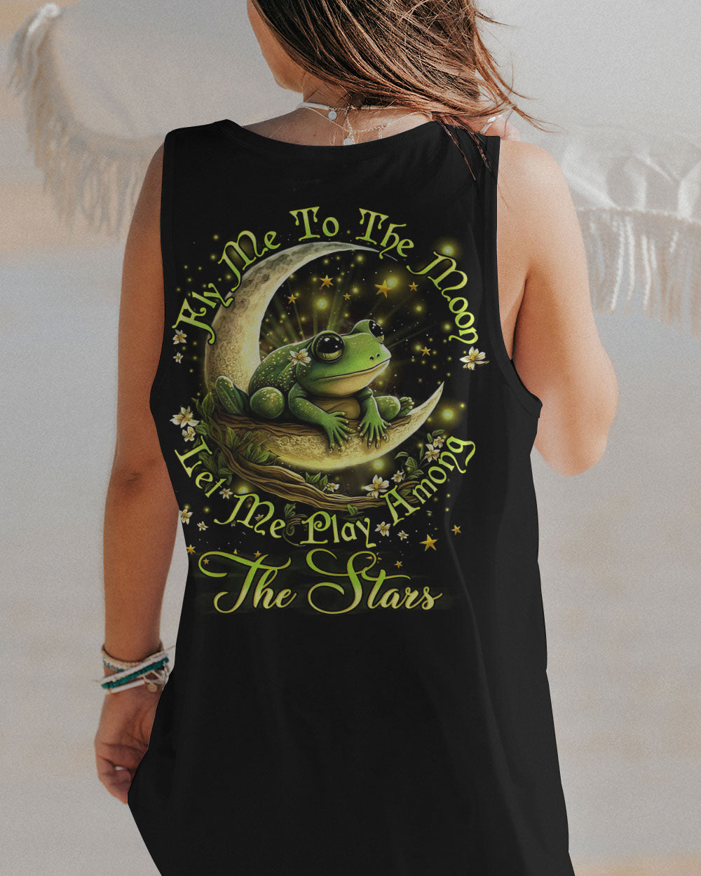 FLY ME TO THE MOON FROG ALL OVER PRINT - YHDU1406231