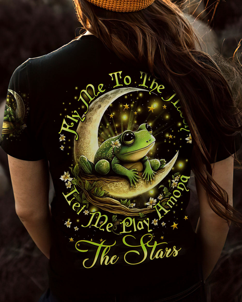 FLY ME TO THE MOON FROG ALL OVER PRINT - YHDU1406231