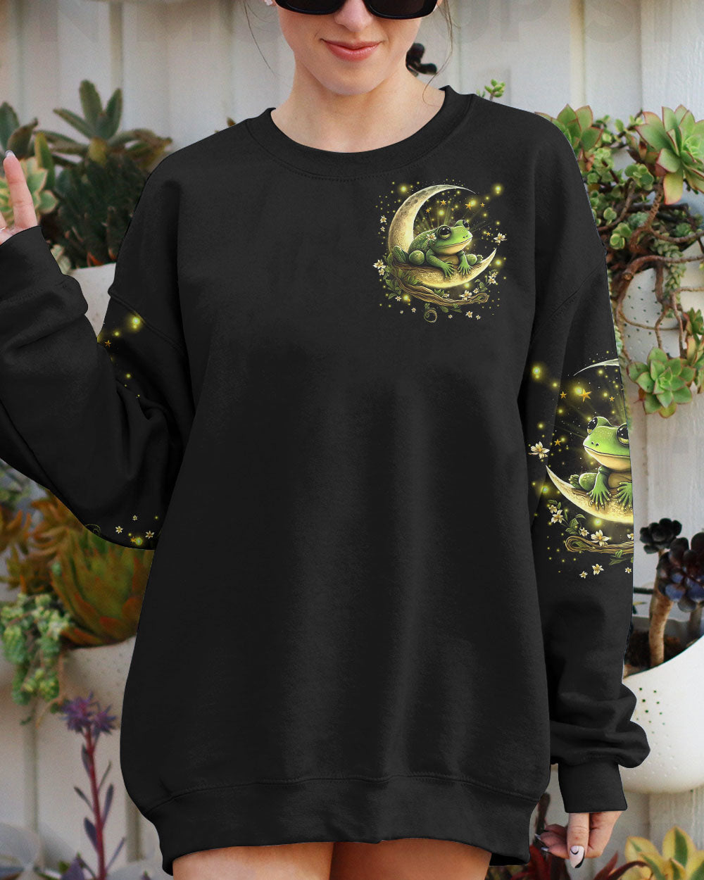 FLY ME TO THE MOON FROG ALL OVER PRINT - YHDU1406231