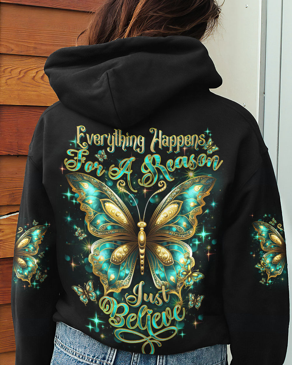 JUST BELIEVE BUTTERFLY ALL OVER PRINT - YHDU1407231