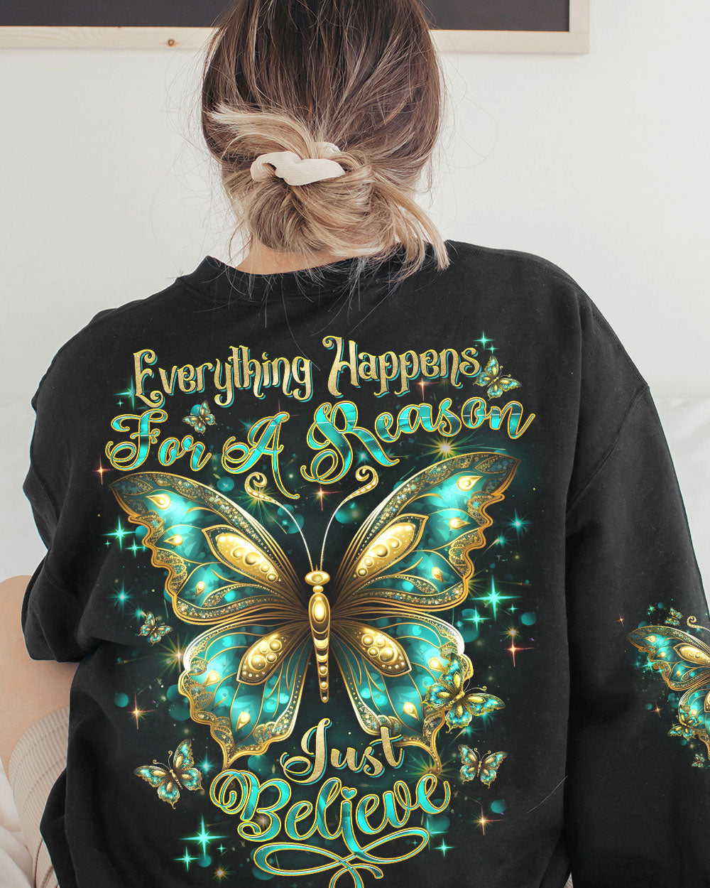 JUST BELIEVE BUTTERFLY ALL OVER PRINT - YHDU1407231