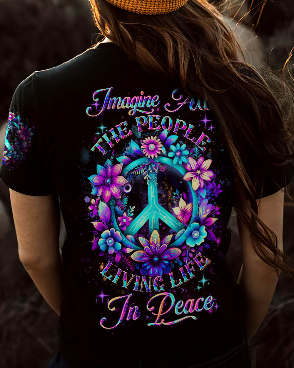 IMAGINE ALL THE PEOPLE LIVING LIFE IN PEACE ALL OVER PRINT - YHDU1407233