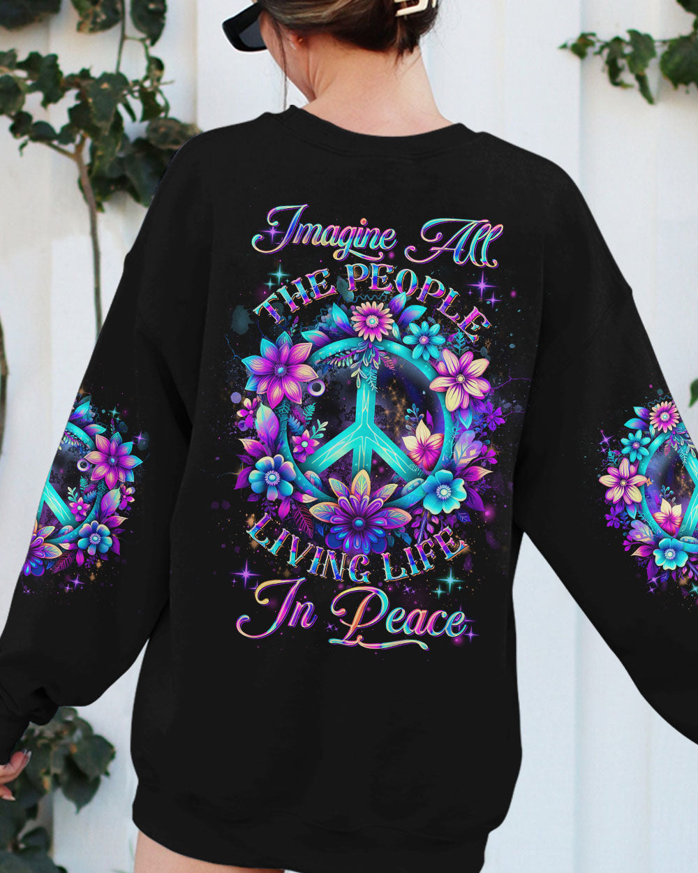 IMAGINE ALL THE PEOPLE LIVING LIFE IN PEACE ALL OVER PRINT - YHDU1407233