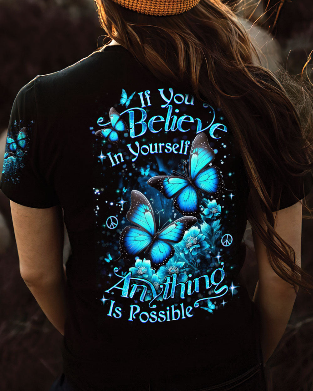 IF YOU BELIEVE IN YOURSELF BUTTERFLY ALL OVER PRINT - YHDU1501244