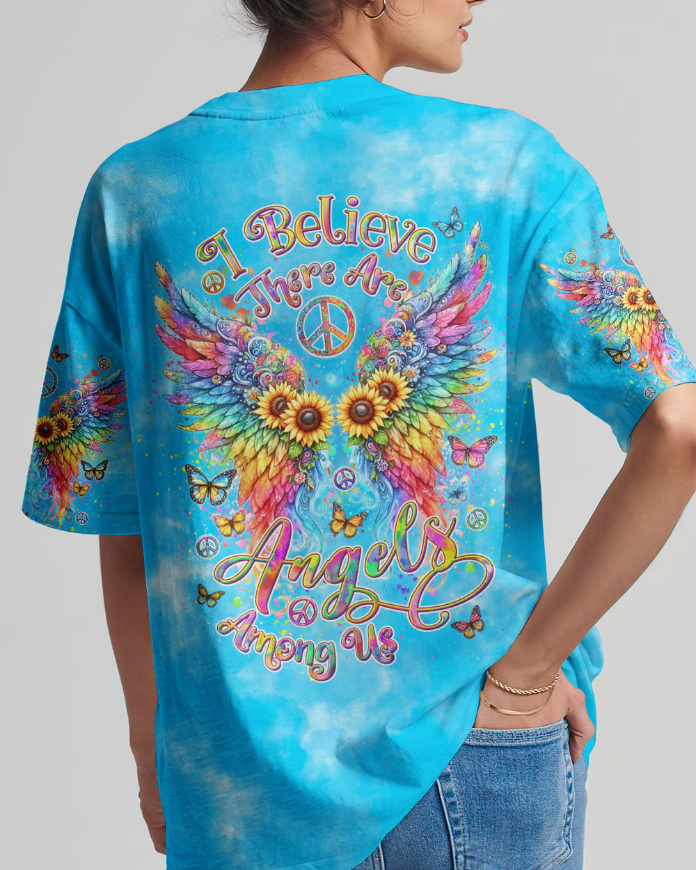 I BELIEVE THERE ARE ANGELS AMONG US WINGS ALL OVER PRINT - YHDU1505242