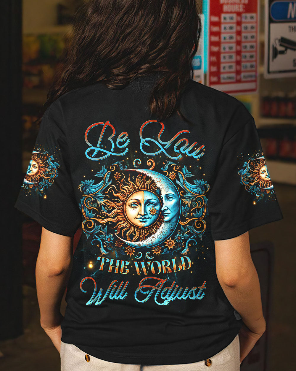 BE YOU THE WORLD WILL ADJUST ALL OVER PRINT - YHDU1506231