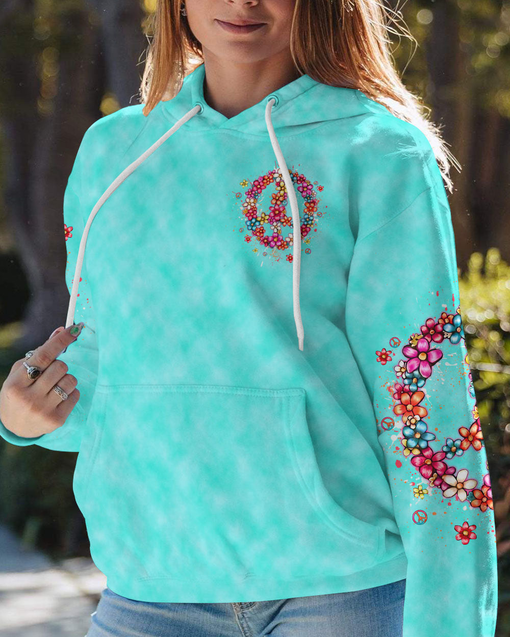 NEVER UNDERESTIMATE HIPPIE GRANDMA ALL OVER PRINT - YHDU1506233