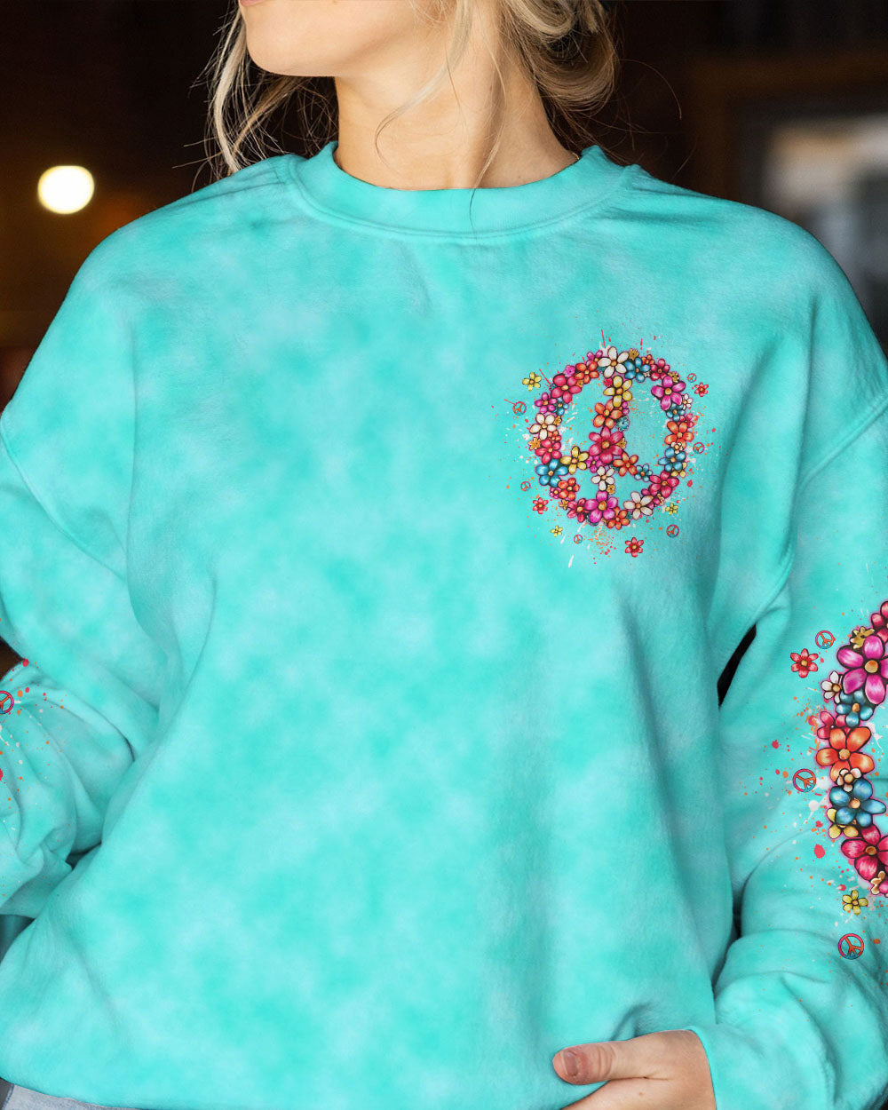 NEVER UNDERESTIMATE HIPPIE GRANDMA ALL OVER PRINT - YHDU1506233